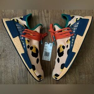ADIDAS x PHARRELL WILLIAMS HU NMD "Pulse Amber" Animal Print Shoe HP3221 Size 9